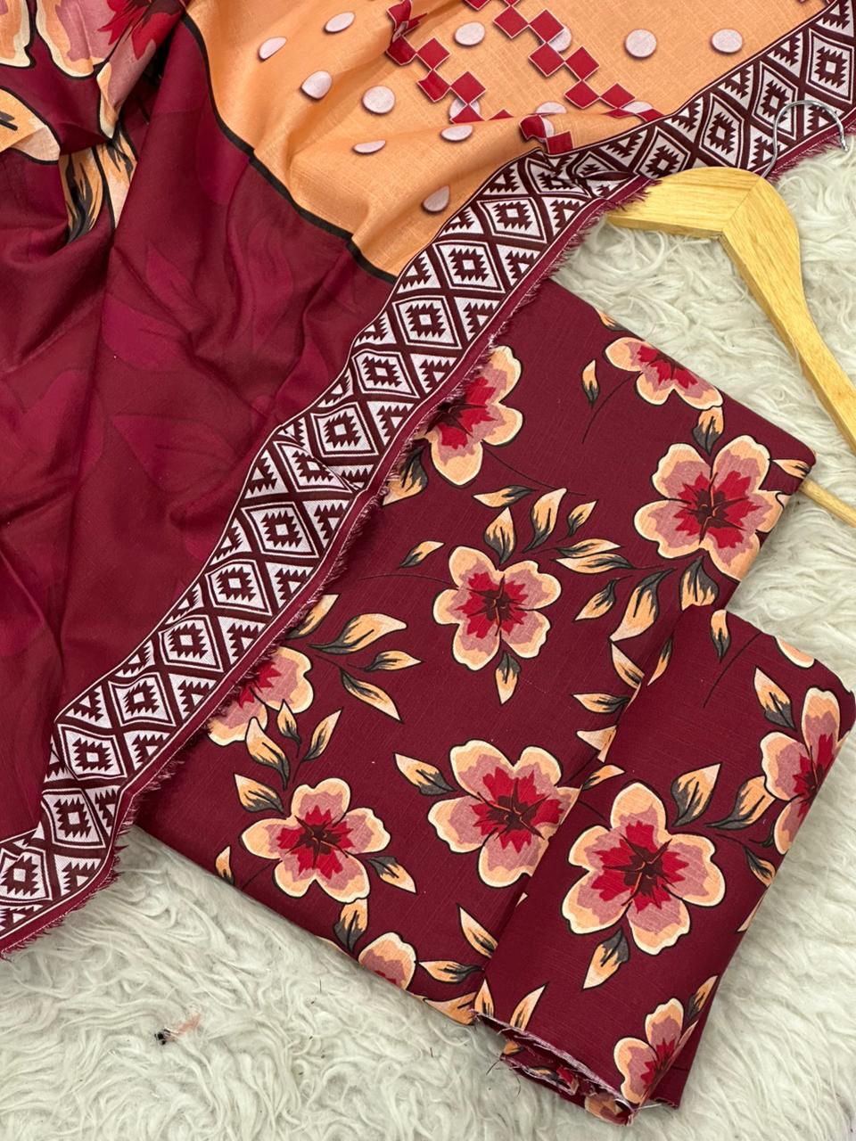Alkaram 3 piece khadar (2606)