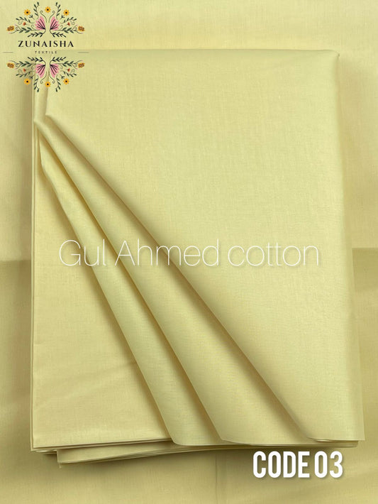Gul Ahmed Cotton ( light yellow )