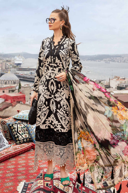 Maria B M Prints EmbroideredMPT-2307-B