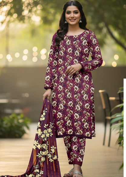 Alkaram 3 piece khadar (2602)