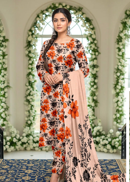 Alkaram 3 piece khadar (2609)