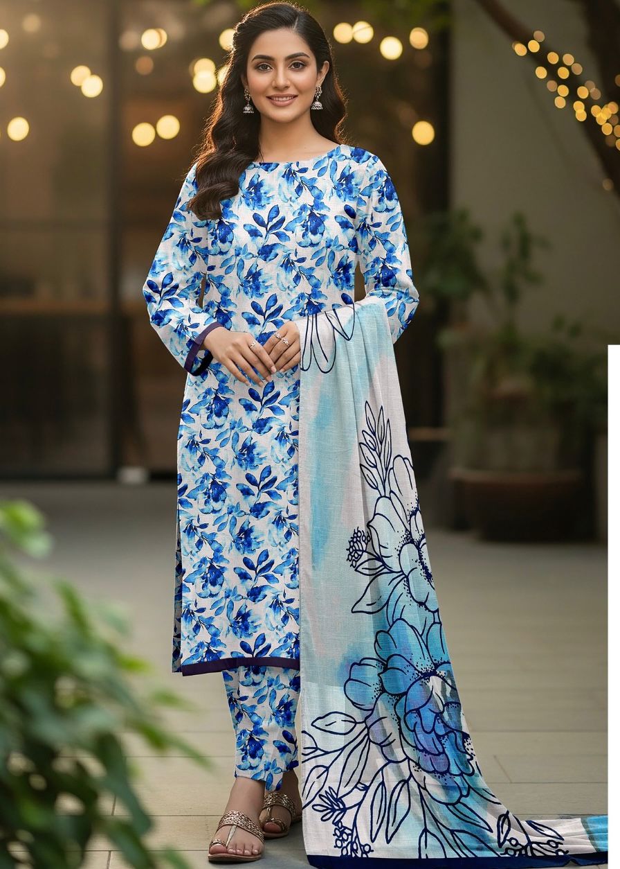 Alkaram 3 piece khadar (2608)