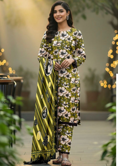 Alkaram 3 piece khadar (2607)