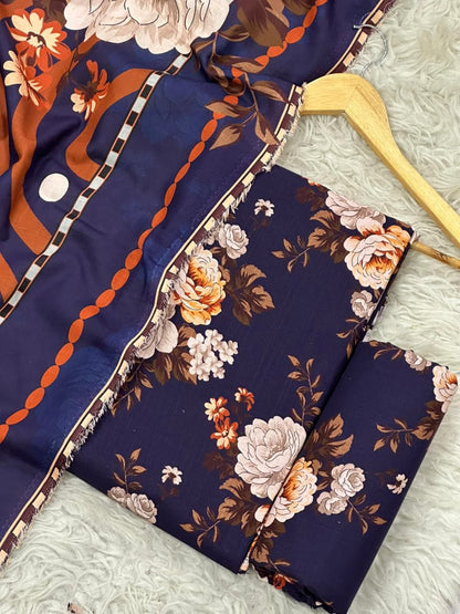 Alkaram 3 piece khadar (2604)